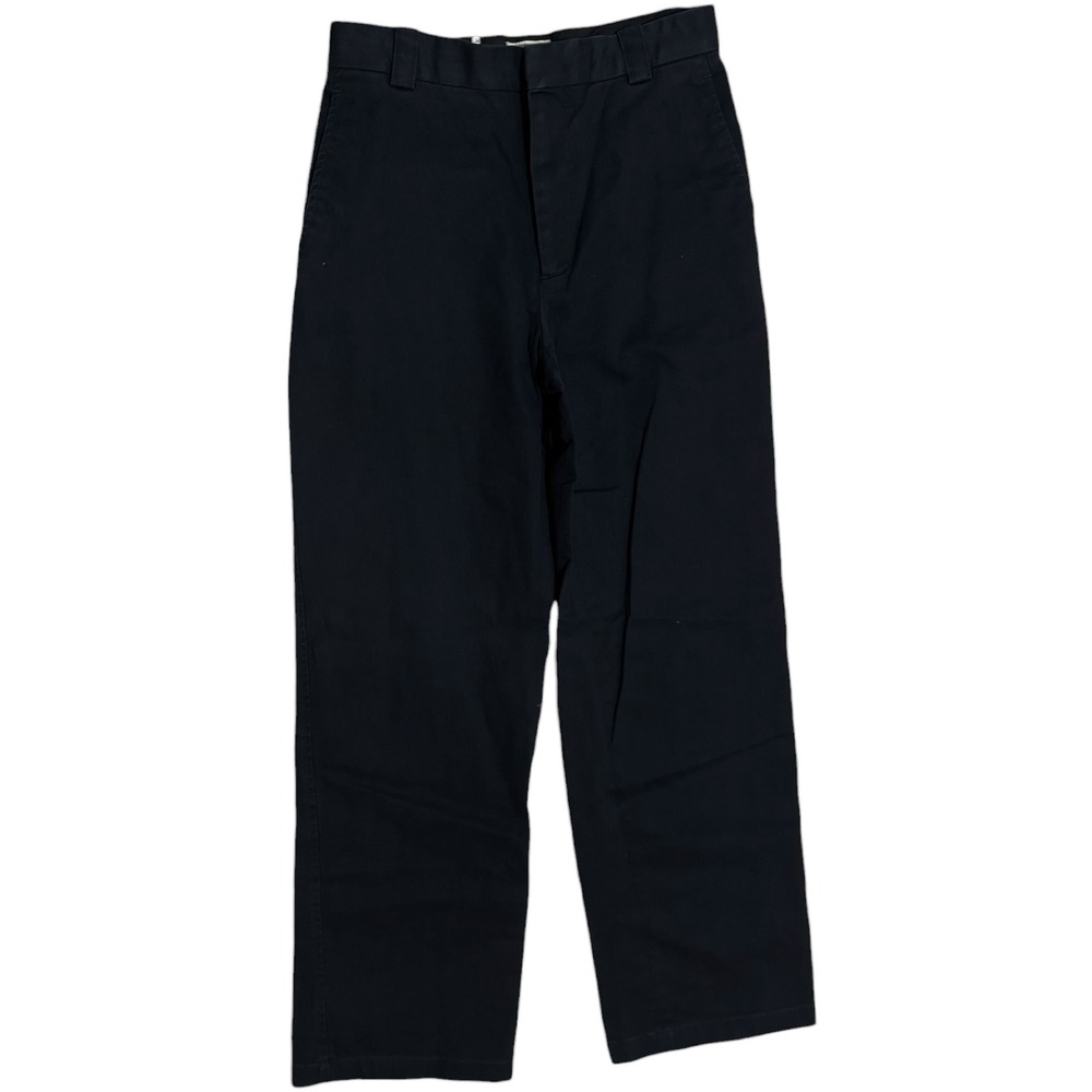 Bottega Veneta Uniform 2022 Navy Black Wide leg Chino Trousers IT 38 Cotton